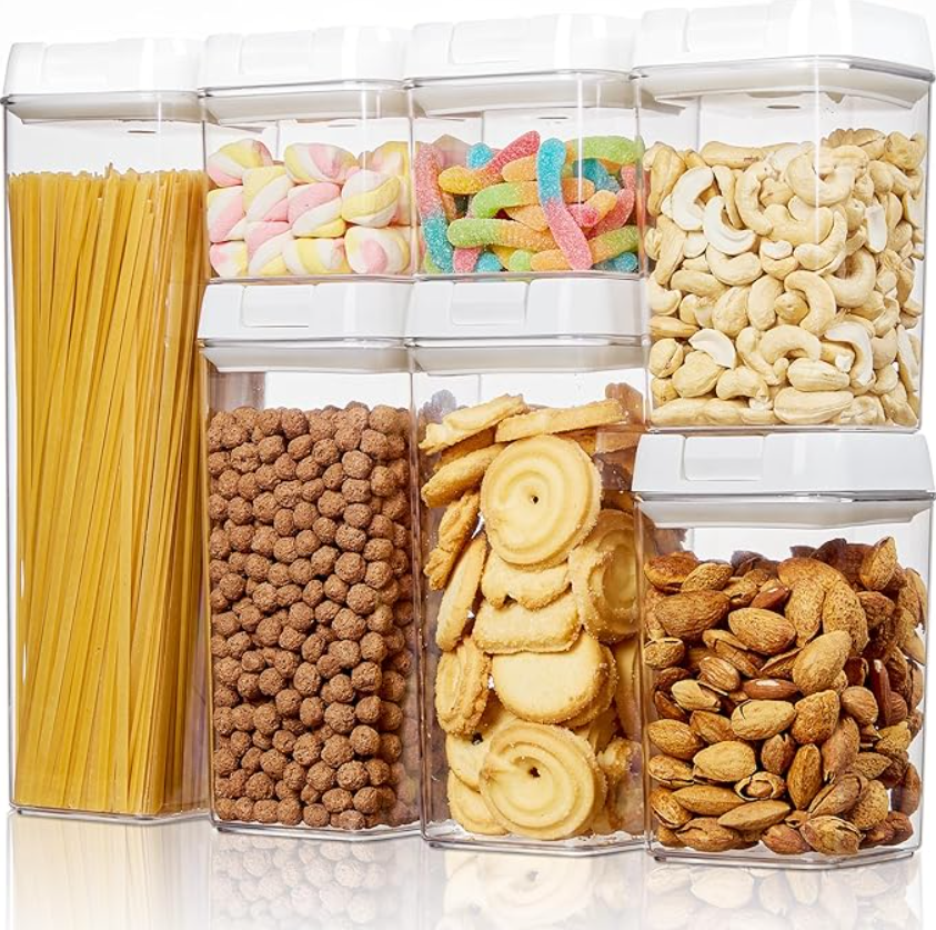 7 Pcs Acrylic Storage Jar Containers