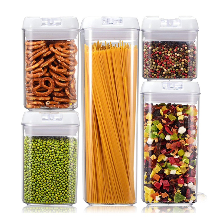 5 Pcs Acrylic Storage Jar Containers