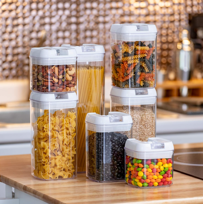 7 Pcs Acrylic Storage Jar Containers