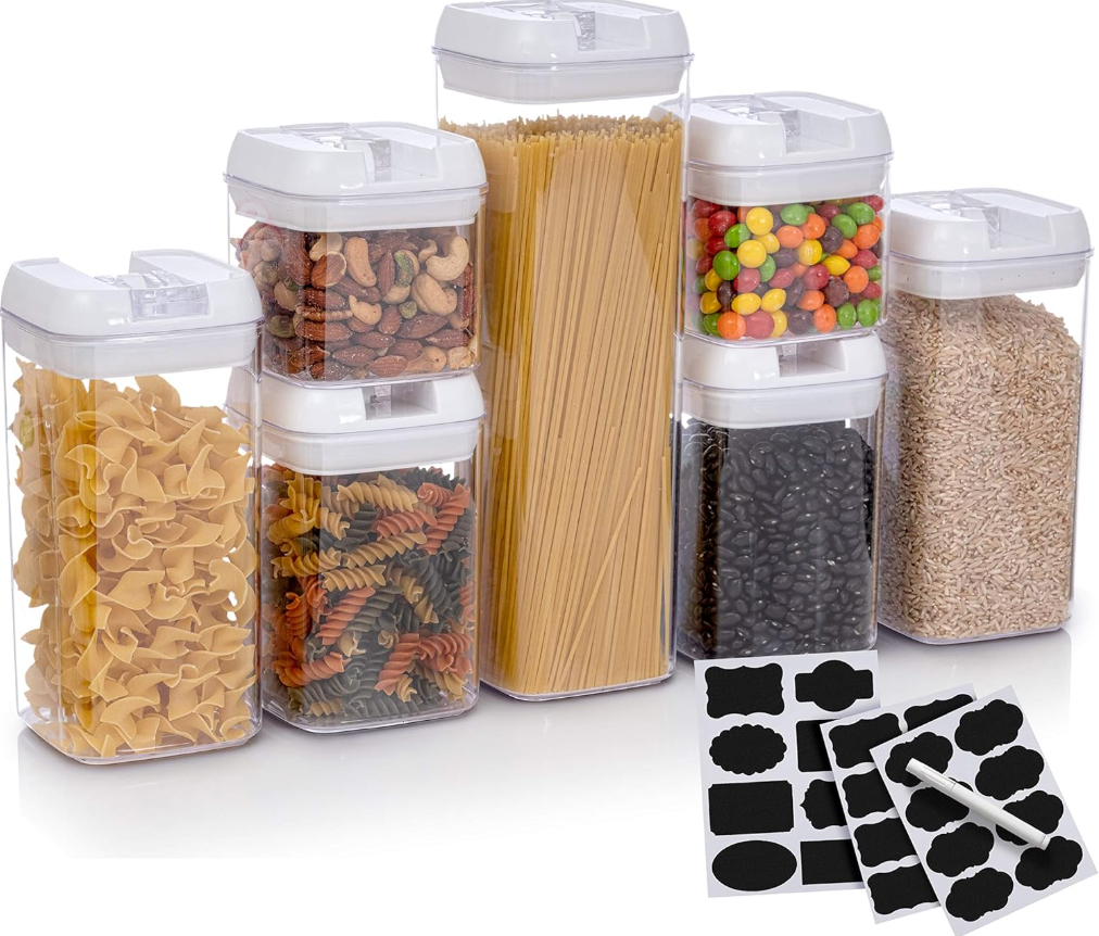 7 Pcs Acrylic Storage Jar Containers