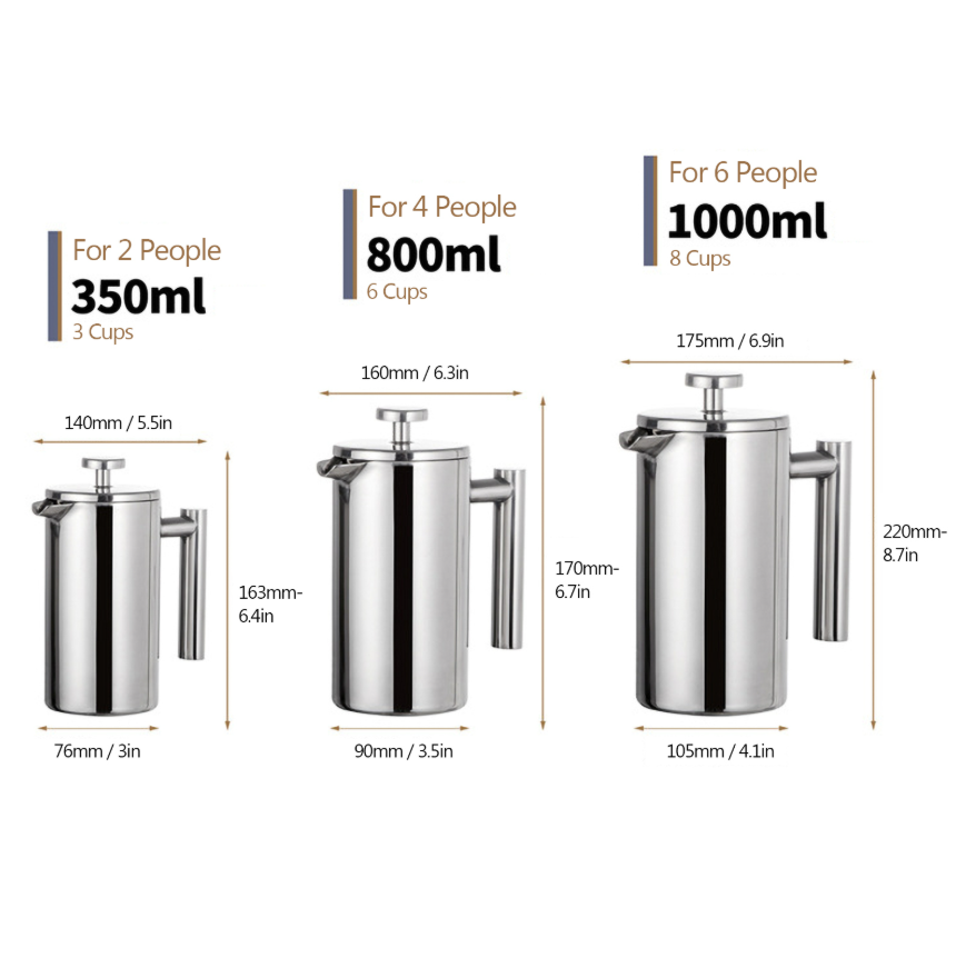 Stainless Steel French Coffee Press